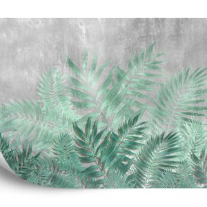 Papier Peint Fougère Sur Fond De Béton – Image 2