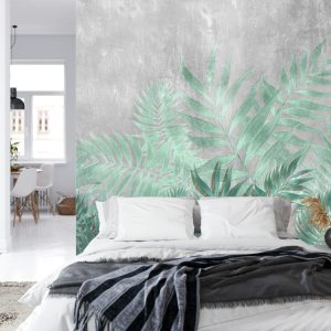 Papier Peint Fougère Sur Fond De Béton – Image 8