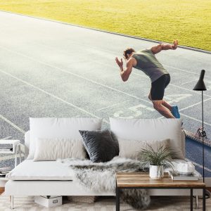 Papier Peint Sprinter Sur La Piste De Course Pendant – Image 3