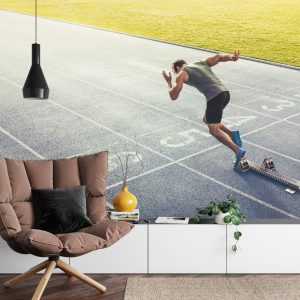 Papier Peint Sprinter Sur La Piste De Course Pendant – Image 4