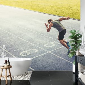 Papier Peint Sprinter Sur La Piste De Course Pendant – Image 5