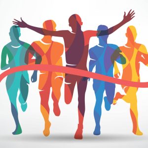 Papier Peint Achèvement D'un Parcours En Style Géométrique – Image 1