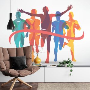 Papier Peint Achèvement D'un Parcours En Style Géométrique – Image 4