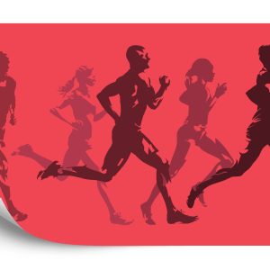 Papier Peint Athlètes Abstraits Pendant La Course – Image 2
