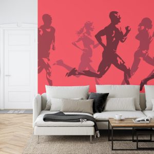 Papier Peint Athlètes Abstraits Pendant La Course – Image 6