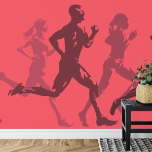 Papier Peint Athlètes Abstraits Pendant La Course – Image 7