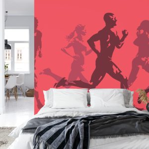 Papier Peint Athlètes Abstraits Pendant La Course – Image 8