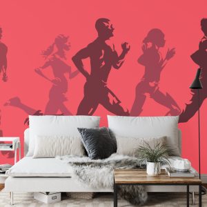 Papier Peint Athlètes Abstraits Pendant La Course – Image 3