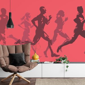 Papier Peint Athlètes Abstraits Pendant La Course – Image 4