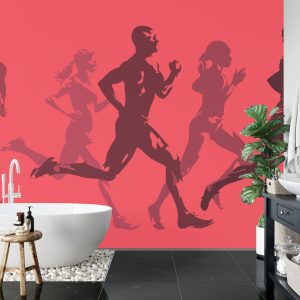 Papier Peint Athlètes Abstraits Pendant La Course – Image 5