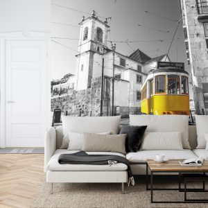 Papier Peint Tramway Dans Un Quartier Historique De Lisbonne – Image 6