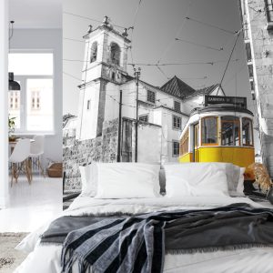 Papier Peint Tramway Dans Un Quartier Historique De Lisbonne – Image 8