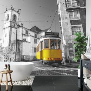 Papier Peint Tramway Dans Un Quartier Historique De Lisbonne – Image 5