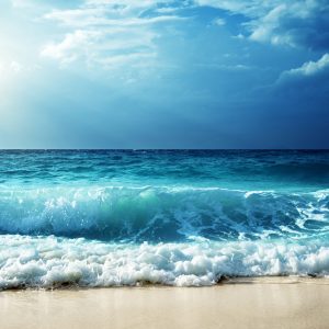 Papier Peint Plage Mer Vagues – Image 1