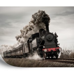 Papier Peint Locomotive D'époque En Mouvement – Image 2