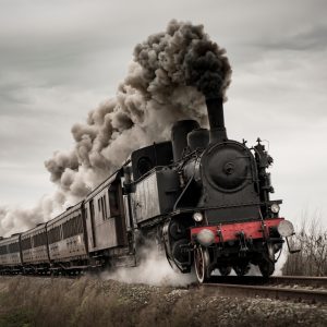 Papier Peint Locomotive D'époque En Mouvement – Image 1