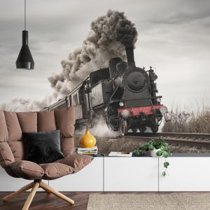 Papier Peint Locomotive D'époque En Mouvement – Image 4