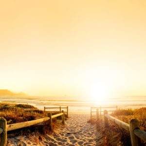 Papier Peint Plage Coucher De Soleil – Image 1