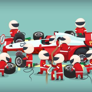 Papier Peint Arrêt Au Stand De Voiture F1 – Image 1