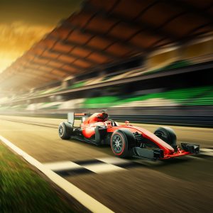 Papier Peint Voiture F1 Sur La Ligne D'arrivée – Image 1