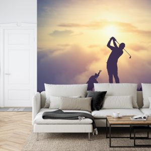 Papier Peint Golfeur, Sur, Les, Coucher Soleil, Fond – Image 6