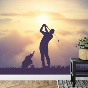 Papier Peint Golfeur, Sur, Les, Coucher Soleil, Fond – Image 7