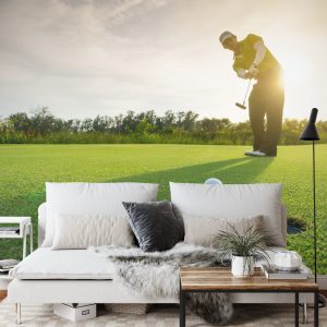 Papier Peint Golfeur Sur Fond De Soleil Couchant – Image 3