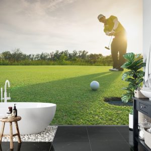 Papier Peint Golfeur Sur Fond De Soleil Couchant – Image 5