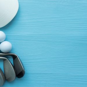 Papier Peint Set De Golf Sur Planches – Image 1