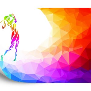 Papier Peint Golfeur Abstrait – Image 2