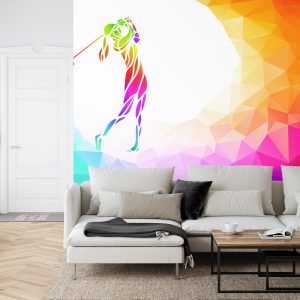 Papier Peint Golfeur Abstrait – Image 6