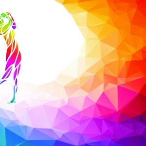 Papier Peint Golfeur Abstrait – Image 1