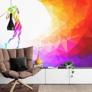 Papier Peint Golfeur Abstrait – Image 4