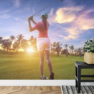 Papier Peint Golfeur Sur Fond De Coucher De Soleil – Image 7