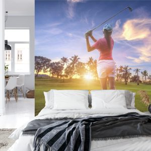 Papier Peint Golfeur Sur Fond De Coucher De Soleil – Image 8