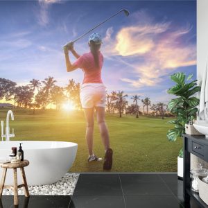 Papier Peint Golfeur Sur Fond De Coucher De Soleil – Image 5