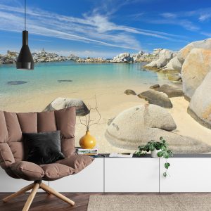 Papier Peint Plage Mer Rochers – Image 4