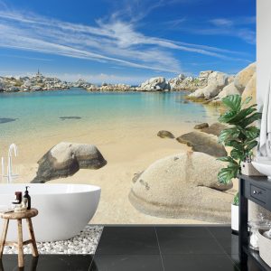 Papier Peint Plage Mer Rochers – Image 5