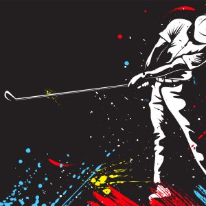 Papier Peint Golfeur Peint – Image 1