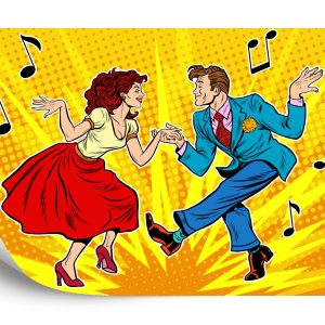 Papier Peint Couple Dansant Dans Un Style Pop Art – Image 2