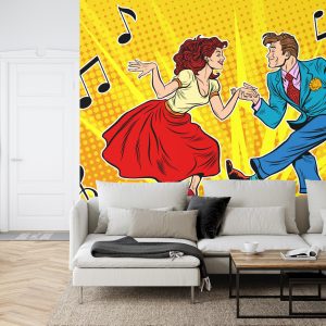 Papier Peint Couple Dansant Dans Un Style Pop Art – Image 6