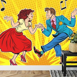 Papier Peint Couple Dansant Dans Un Style Pop Art – Image 7