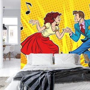 Papier Peint Couple Dansant Dans Un Style Pop Art – Image 8