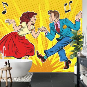Papier Peint Couple Dansant Dans Un Style Pop Art – Image 5