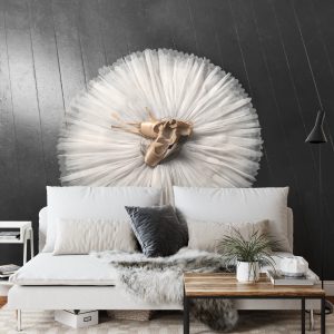 Papier Peint Chaussures De Ballet Sur Un Tutu Blanc – Image 3