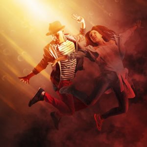 Papier Peint Couple De Danse Hip-Hop Pendant La Représentation – Image 1