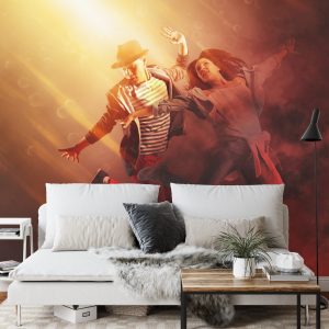 Papier Peint Couple De Danse Hip-Hop Pendant La Représentation – Image 3