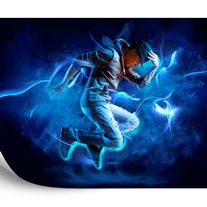 Papier Peint Danseuse Lors D'un Spectacle Avec Effets Spéciaux – Image 2