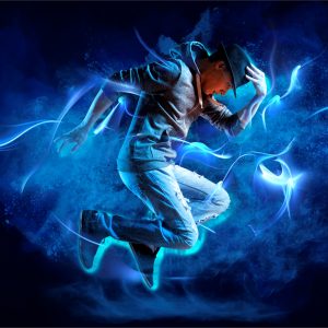 Papier Peint Danseuse Lors D'un Spectacle Avec Effets Spéciaux – Image 1