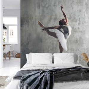 Papier Peint Ballerine Dansante Sur Un Fond De Mur En Béton – Image 8